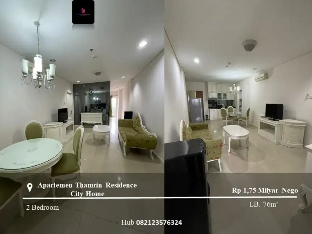 Dijual Apartement Thamrin Residence Low Floor 2BR FF