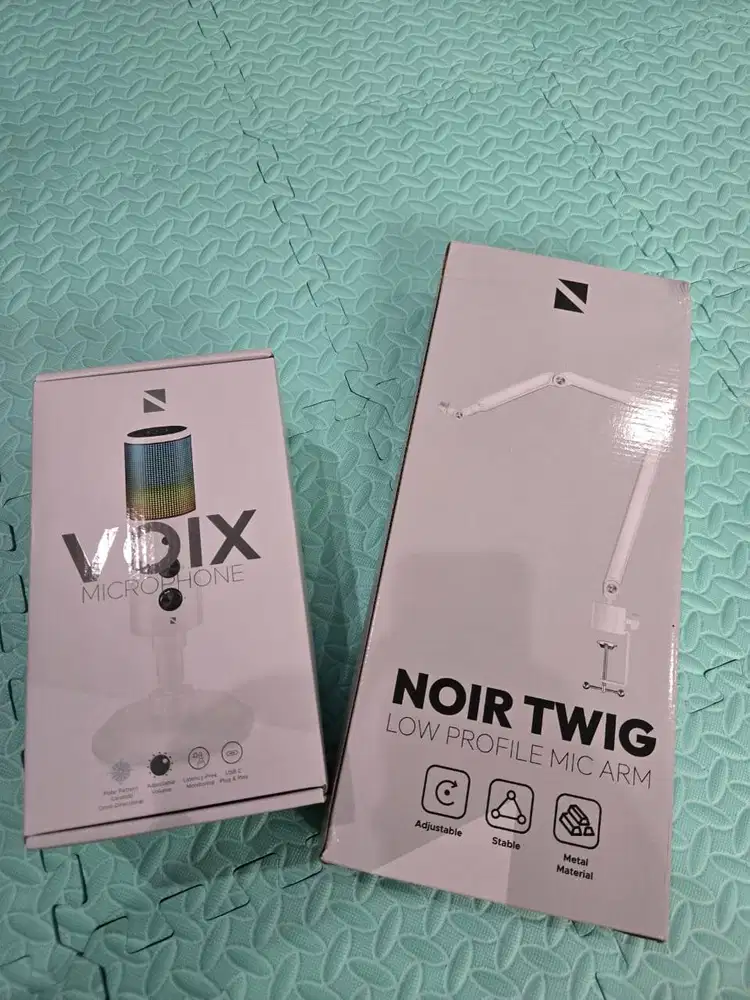 Mic Streaming VidiX + Arm Stand Noir Twig - Fullset Kondisi Seperti Ba