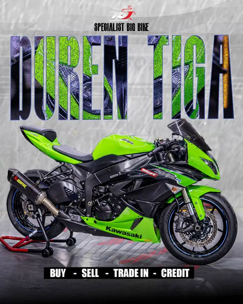 (BPKB & STNK) LIKE NEW Full Paper Kawasaki Zx6R Nik 2011 Odo 306 PERAK
