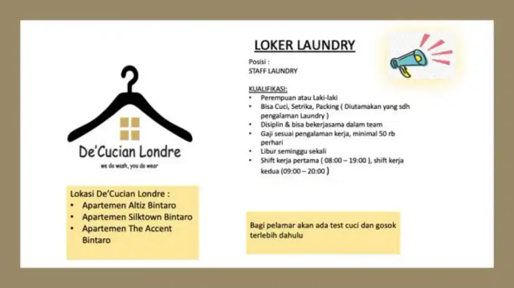LOKER LAUNDRY TANGSEL