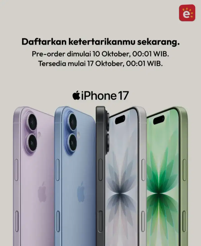 Promo iphone 17 series Cicilan 12 bulan 0%