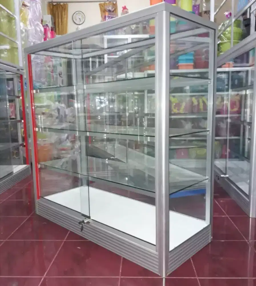 Etalase Panjang 1Mx1M Barang Bagus Siap Kirim