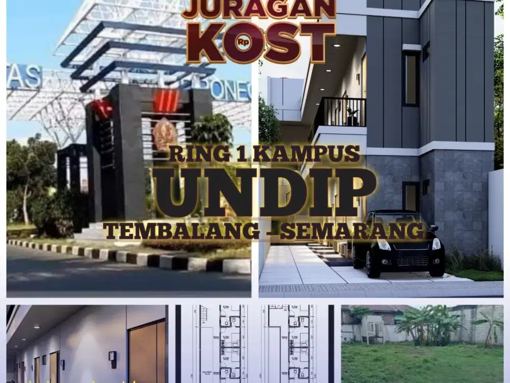 10 KAMAR,SHM RUMAH KOST,DESAIN ISTIMEWA,RING 1 KAMPUS UNDIP TEMBALANG