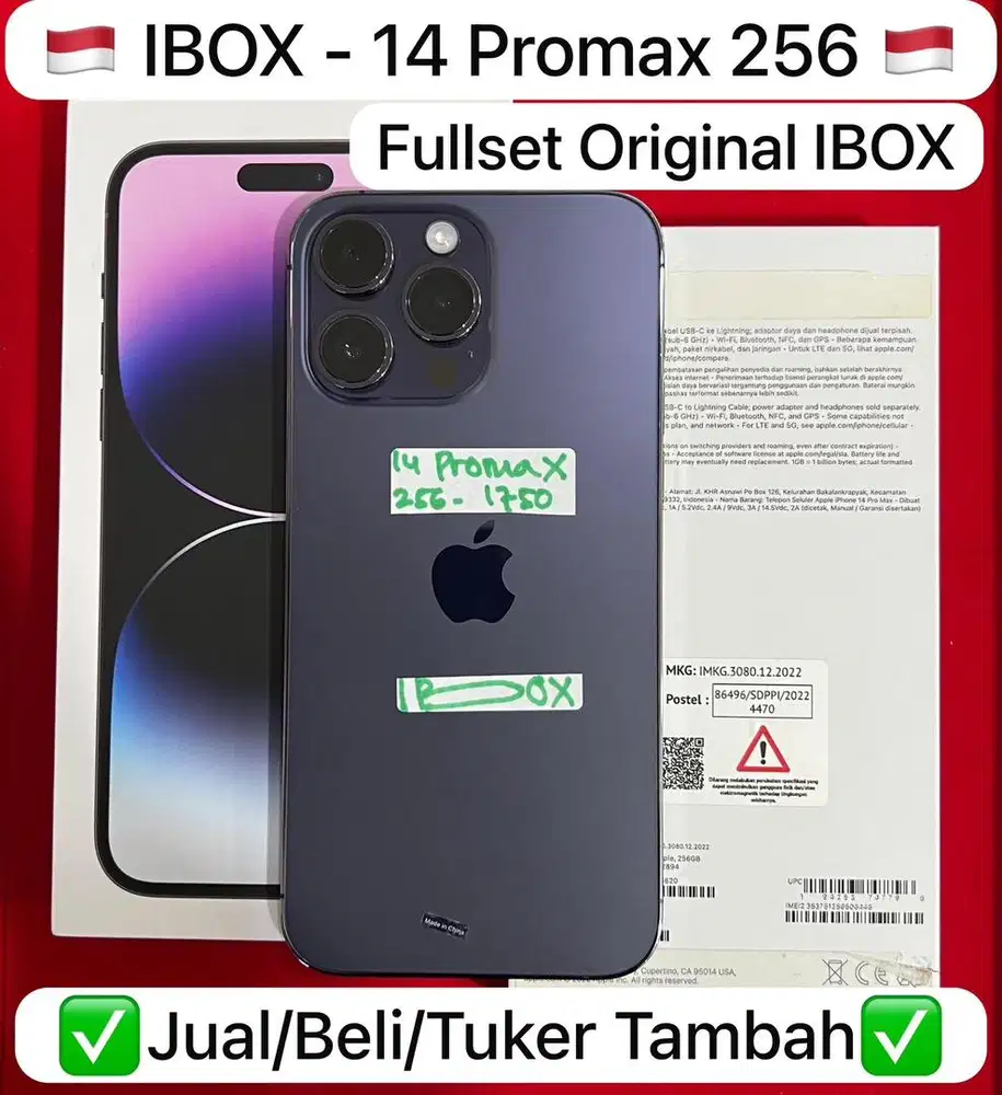 Iphone 14 promax 512gb second ibox bisa di cicil 0%