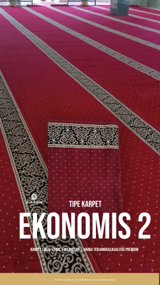 Ambal Sajadah Karpet Masjid Termurah. Tersedia Lokal maupun Import
