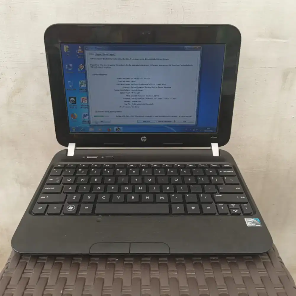 JUAL NOTEBOOK HP MINI 200 INTEL ATOM CPU N2600 RAM2GB HDD320GB