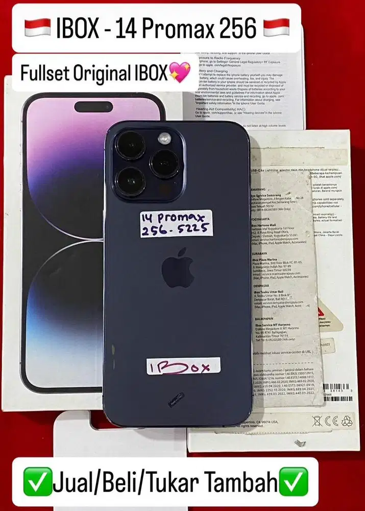Iphone 14 promax 256gb second ibox like new bisa di cicil 0%