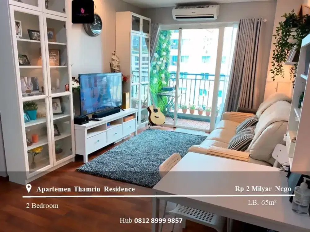 Dijual Apartement Thamrin Residence 2BR Low Floor Full Furnished