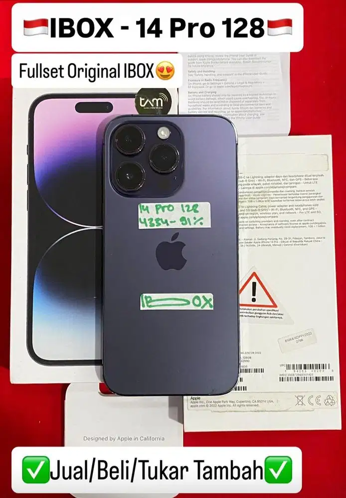 Iphone 14 pro 128gb second ibox like new bisa di cicil 0%