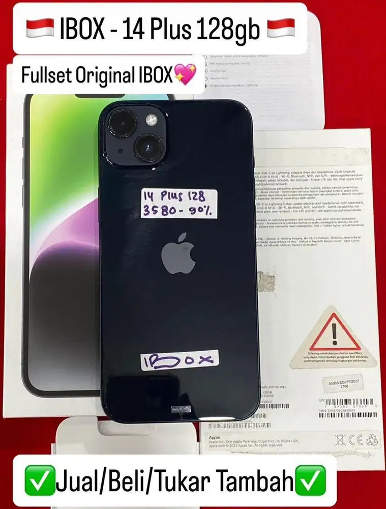 Iphone 14 128gb second ibox like new bisa di cicil 0%