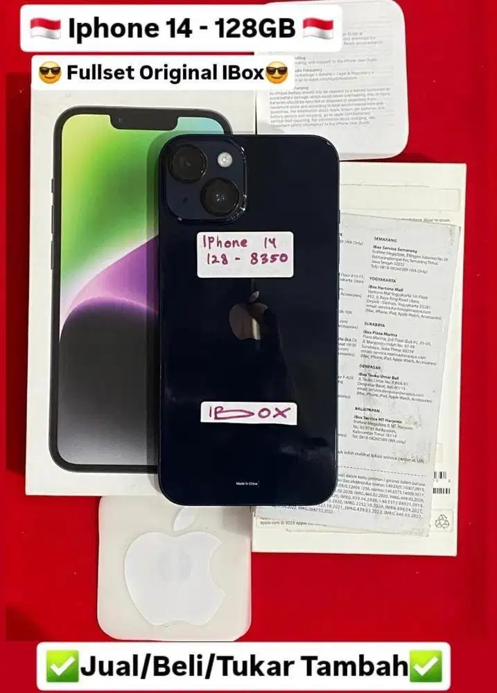 Iphone 14 plus 128gb second ibox like new bisa di cicil 0%