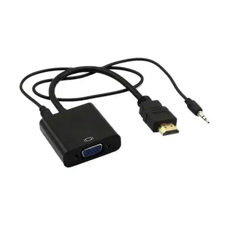 Converter HDMI to VGA with Audio AUX Port / Kabel HDTV - VGA 1080p HD