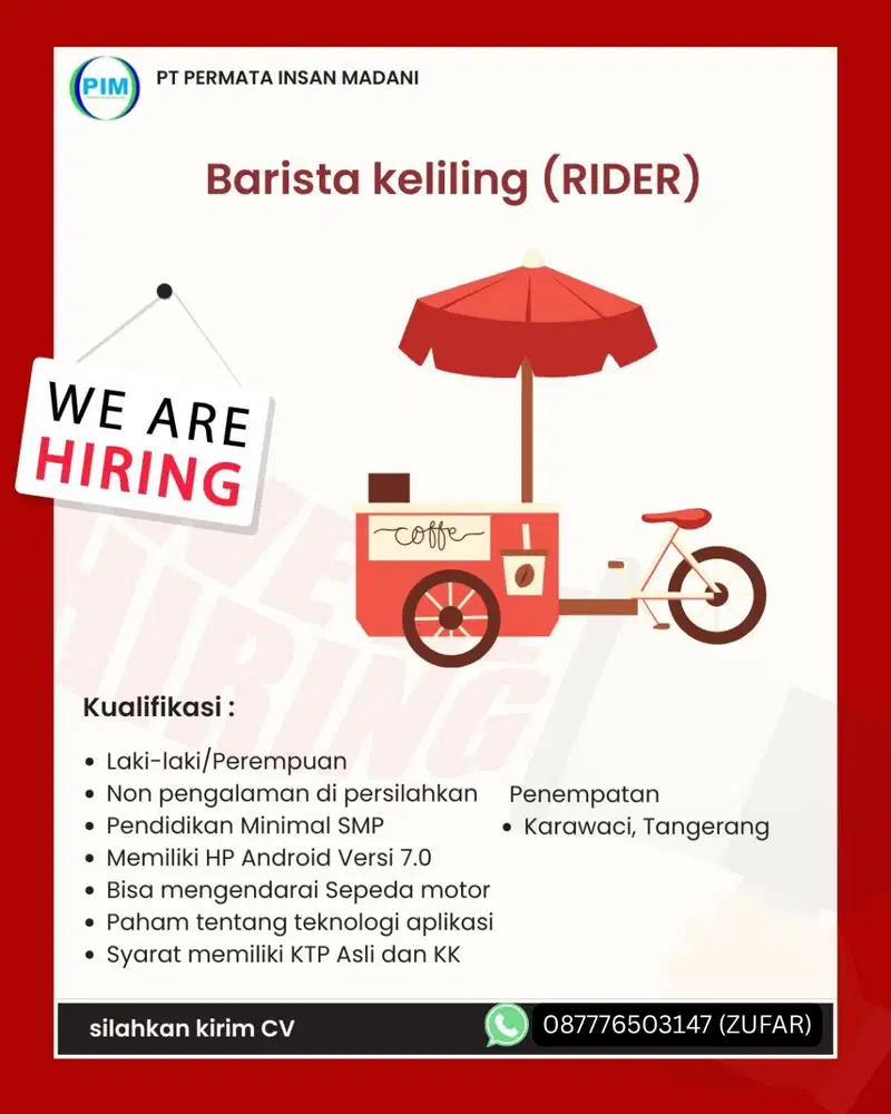 Driver Barista Karawaci Tangerang