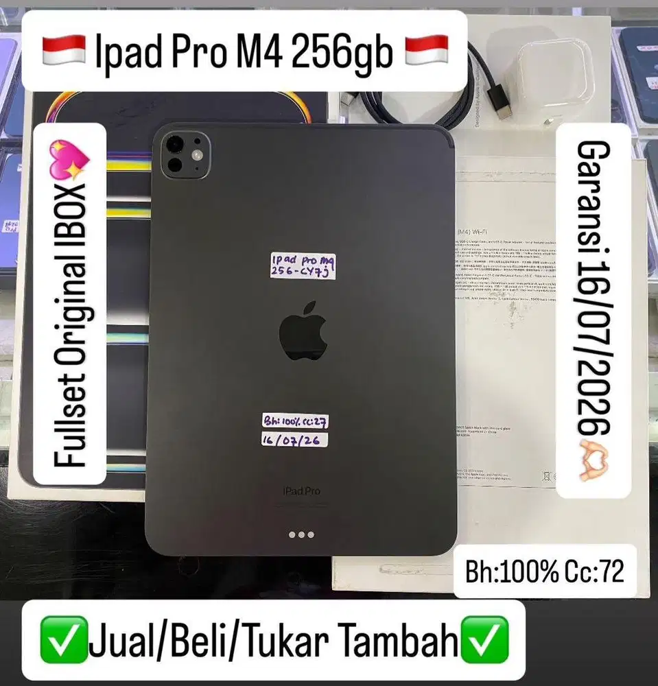 Ipad pro m4 256gb wifi only 11 inch bisa di cicil 0%
