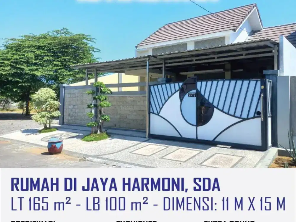 Dijual Rumah Jaya Harmoni Sidoarjo Siap Huni Furnish! Tinggal Masuk!
