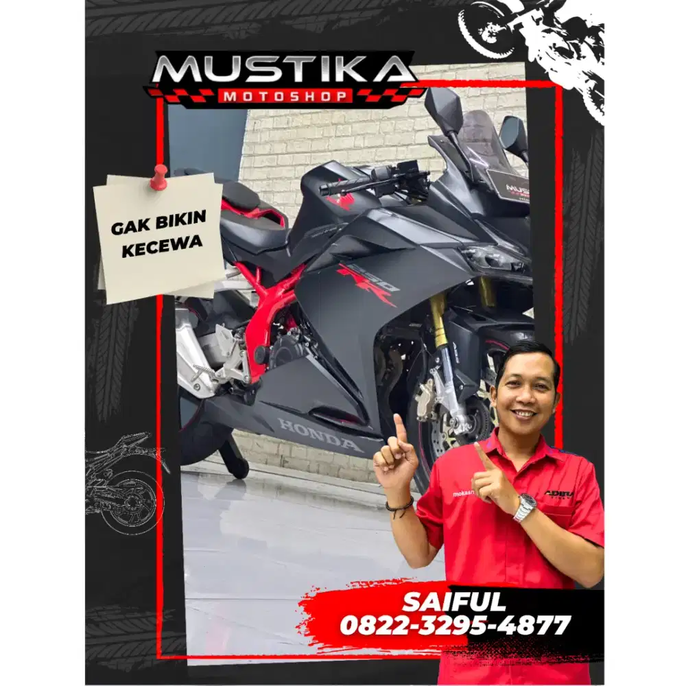 Odo 13rb Istimewa!!Honda CBR 250RR ABS 2020 Black Plat Jatim-Mustika