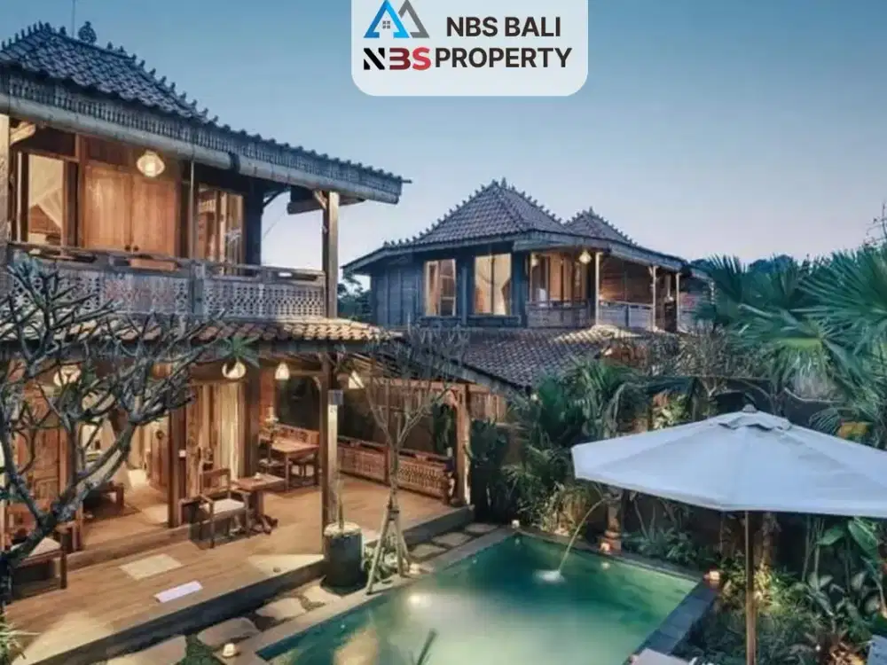 FOR SALE WOODEN VILLA RESORT WITH A BEAUTY SWIMMING POOL AT TEGALALANG UBUD