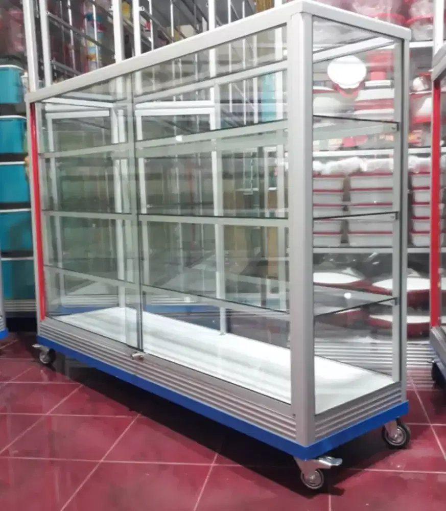 Etalase Panjang 1,5 Meter || Pakai Roda