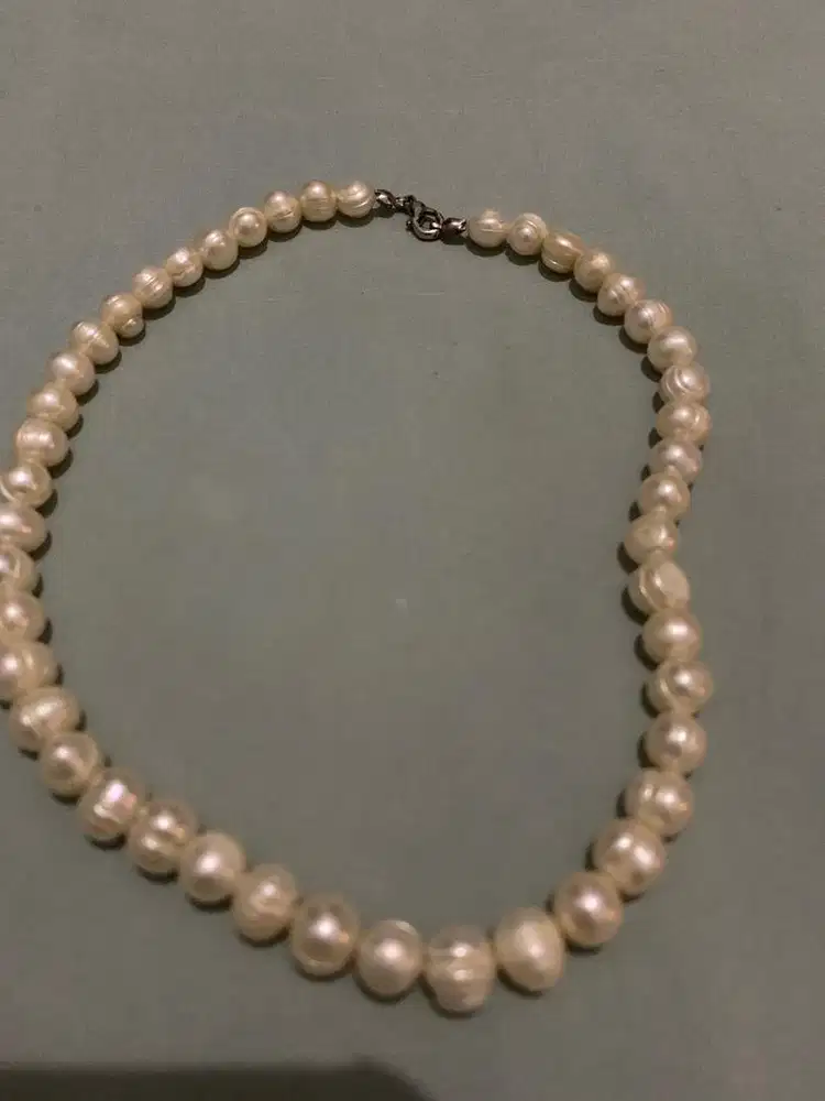 Kalung mutiara asli mutiara air tawar akoya jepang