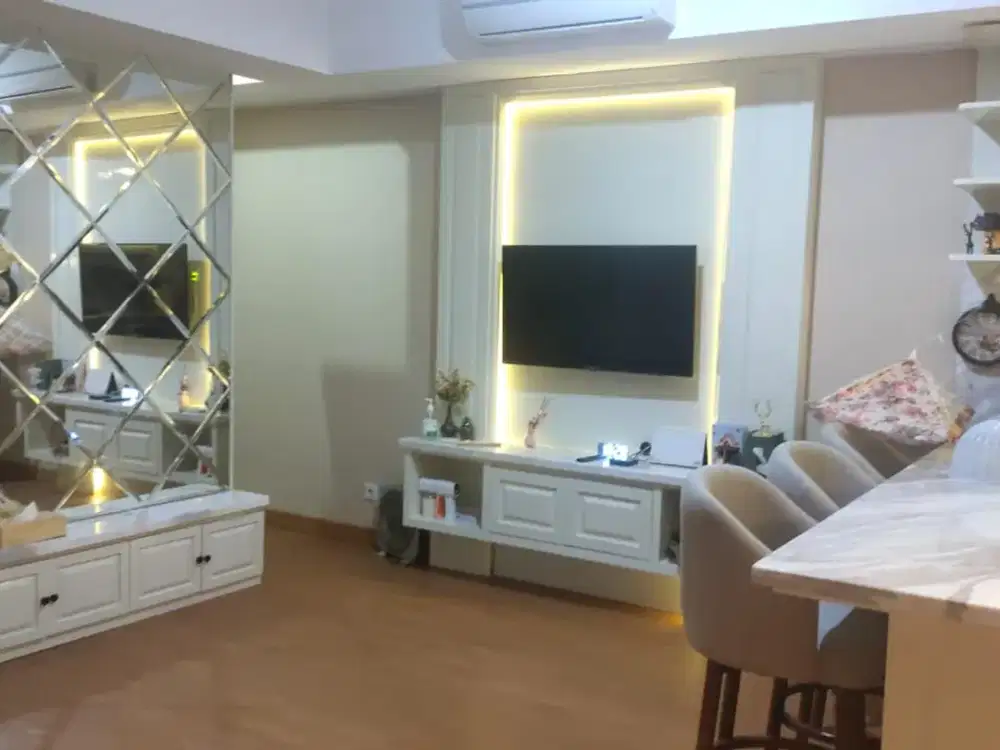 The Mansion Jasmine Apt Tower Dorada lantai 8, 85m2 Furnished cantik siap huni strategis dekat Tol