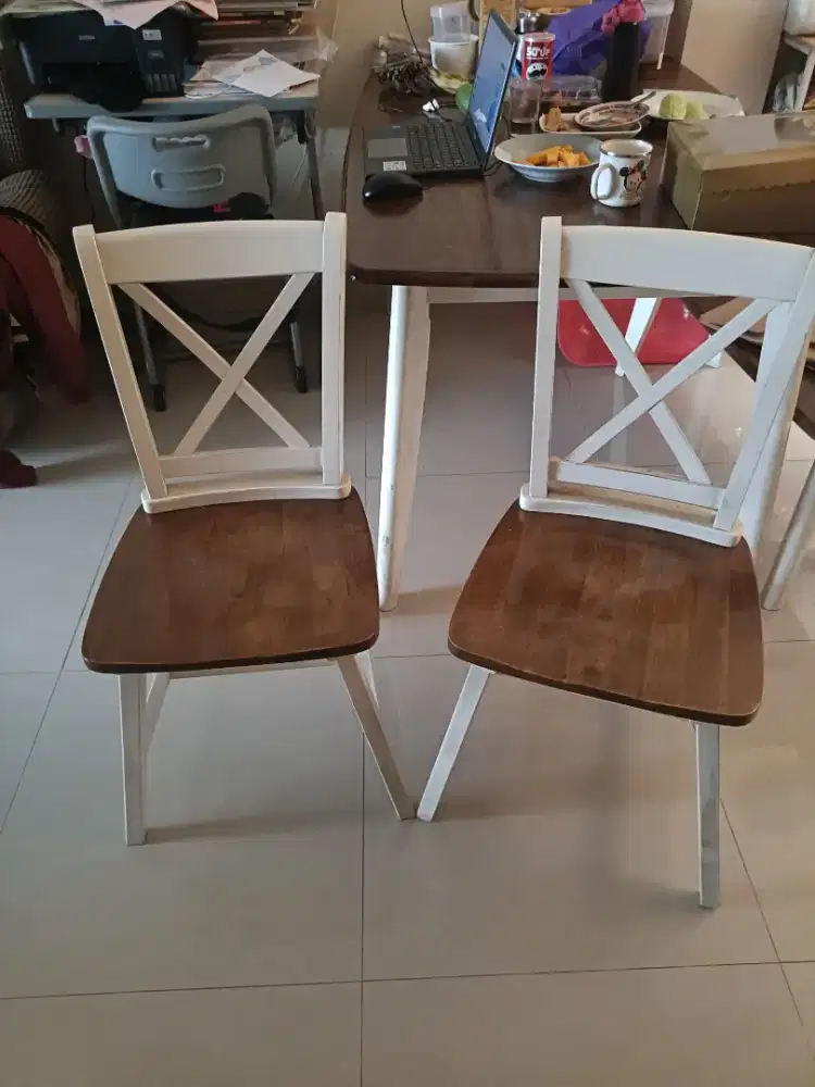 Jual 1 set meja makan kayu merk informa