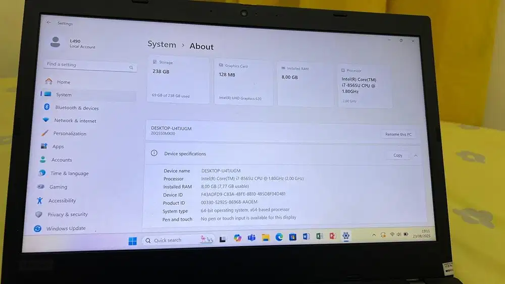 Laptop Lenovo Thinkpad L490