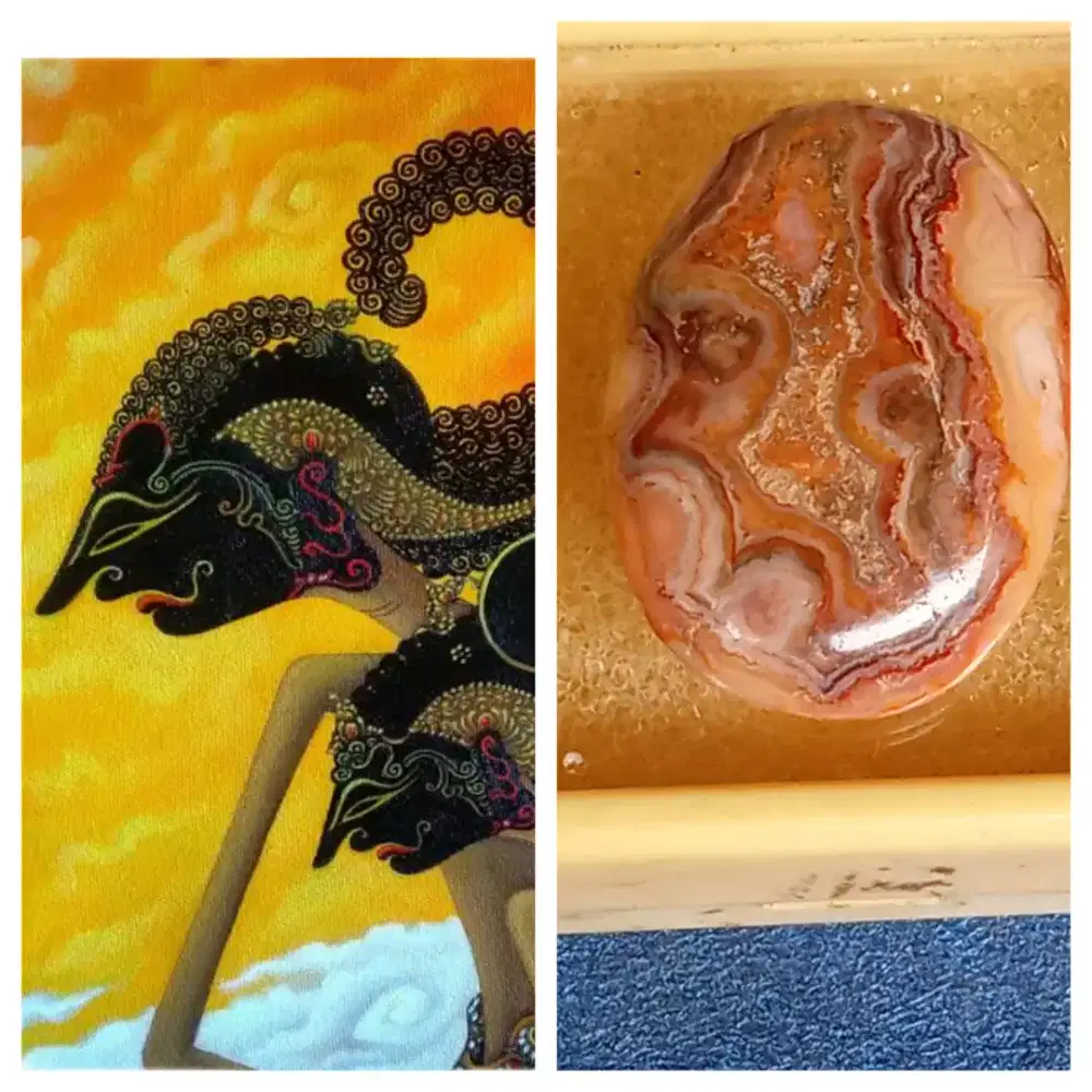 Batu akik motif wayang