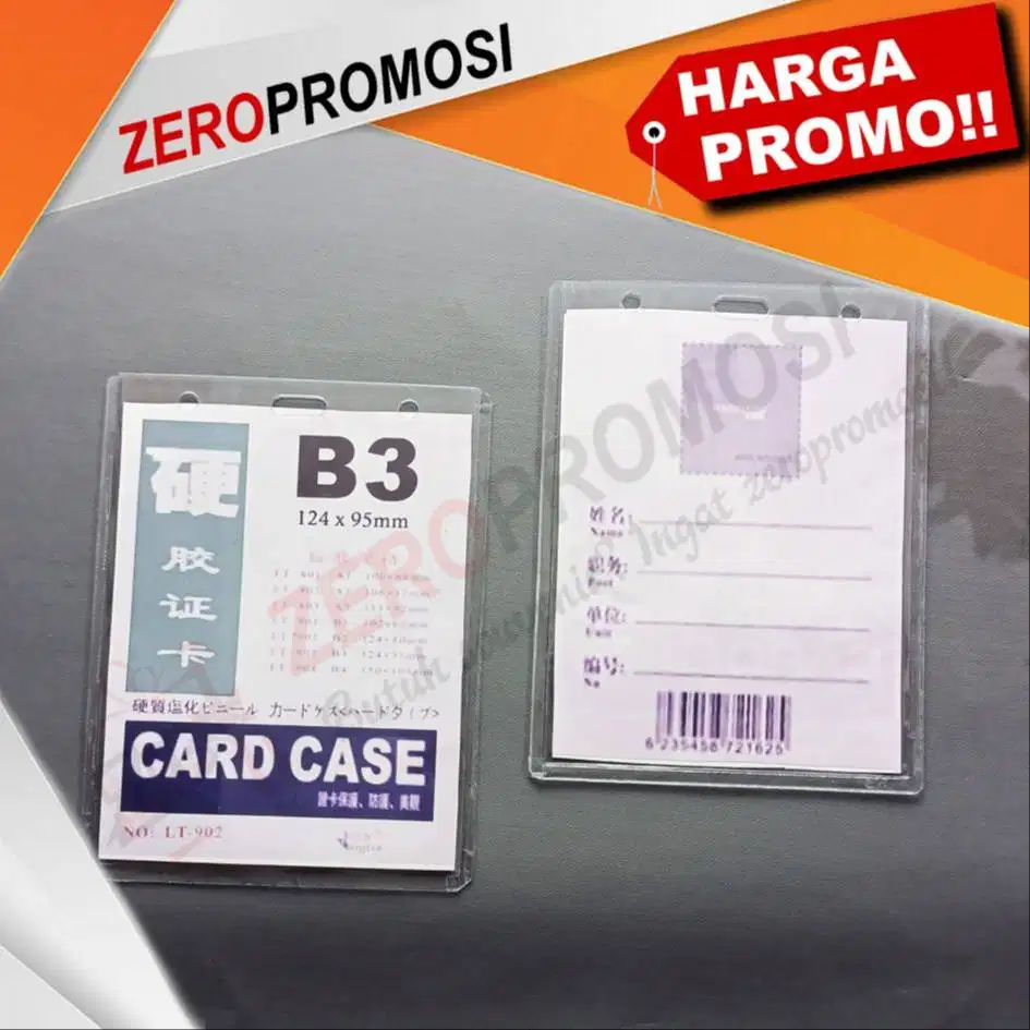 Plastik ID card - Name Tag - Card Case B3