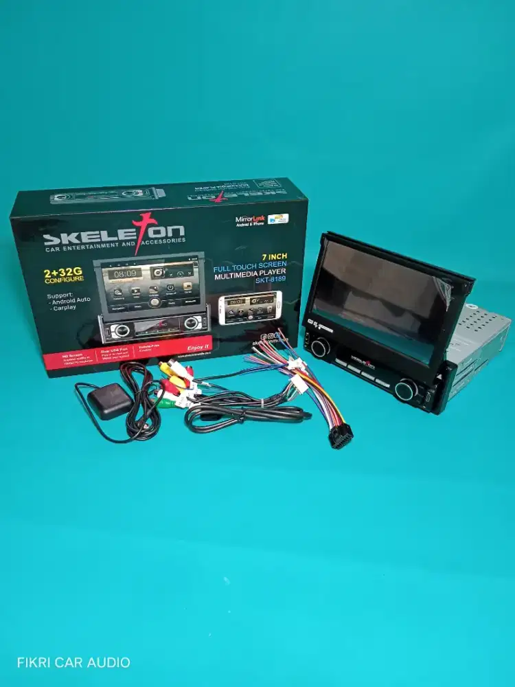 Head Unit Singledin Android SKELETON SKT-8189 7 2/32 Apple Carplay