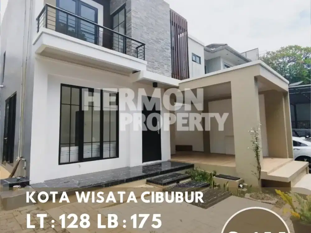 Rumah Modern Minimalis - Hoek Kuldesak di Kota wisata Cibubur
