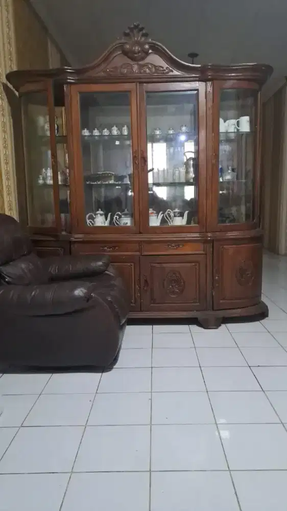 Jual cepat buffet asli kayu jati