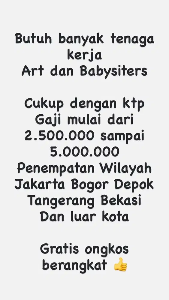 Loker khusus Wanita