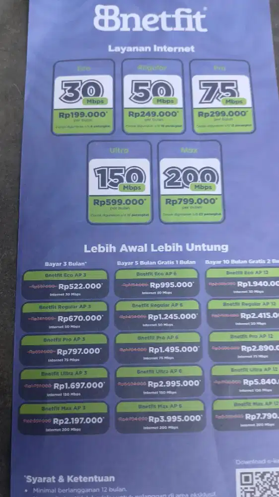 Wifi bnetfit gratissss pemasangan