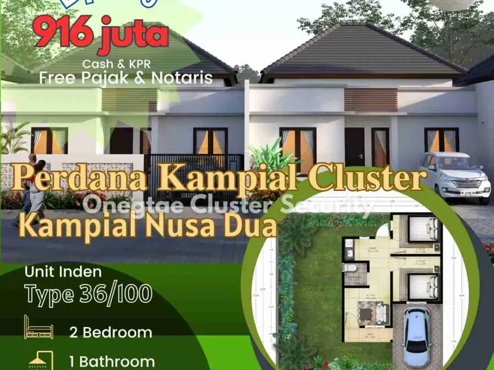 perumahan cluster onegate security 24 jam kampial nusa dua dkt Pantai Pandawa Pujamandala Bali