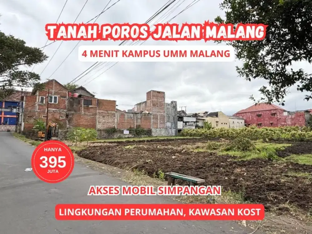 Peluang Emas Juragan Kost! Tanah 198m² di Depan UMM, SHM Siap Bangun.