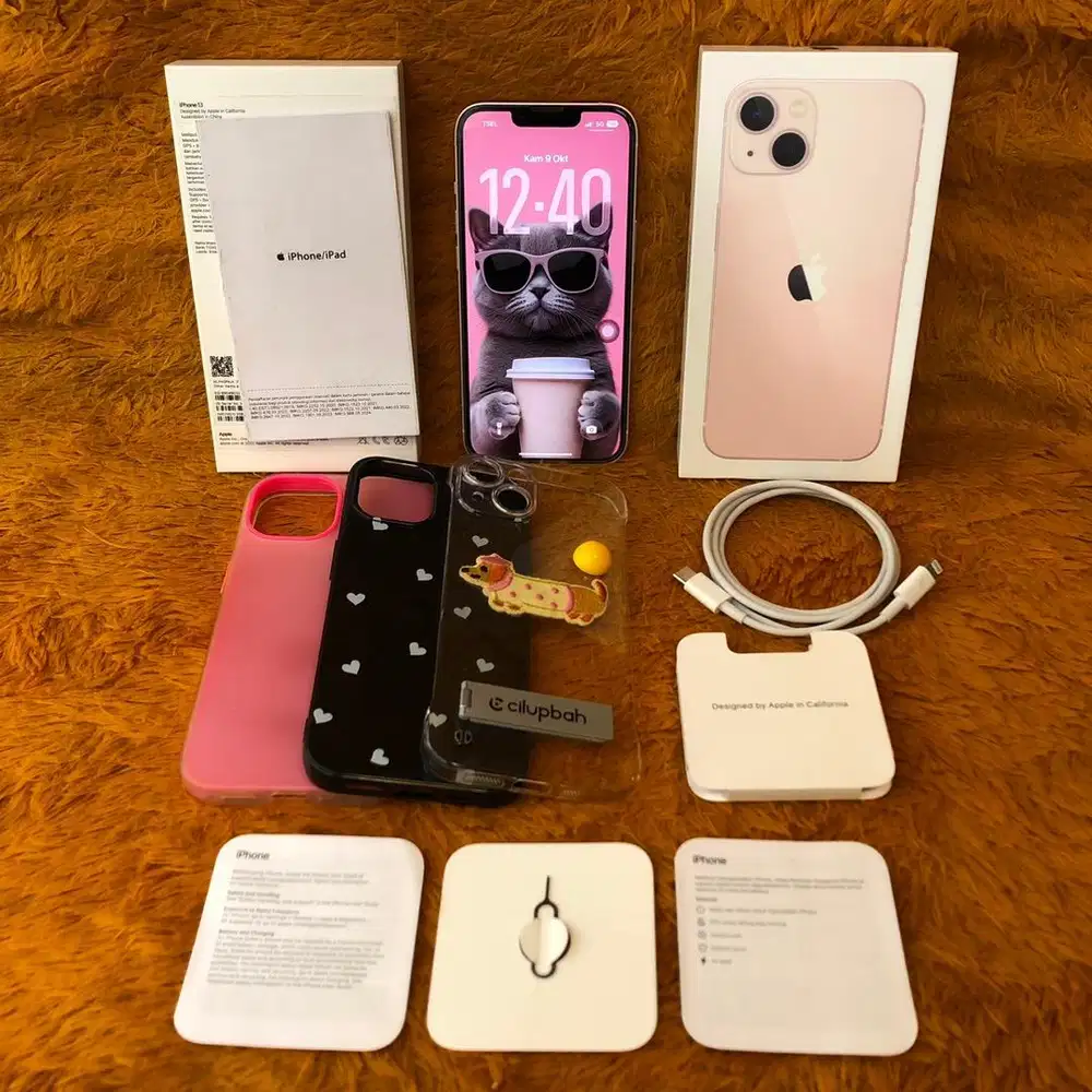 Iphone 13 128gb iBox Pink Garansi On Fullset Mulus No Minus