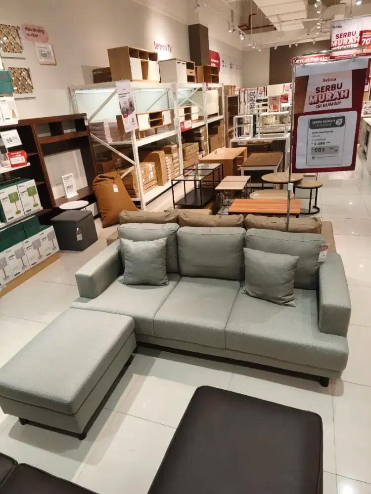 Sofa L 3 Seater Murah
