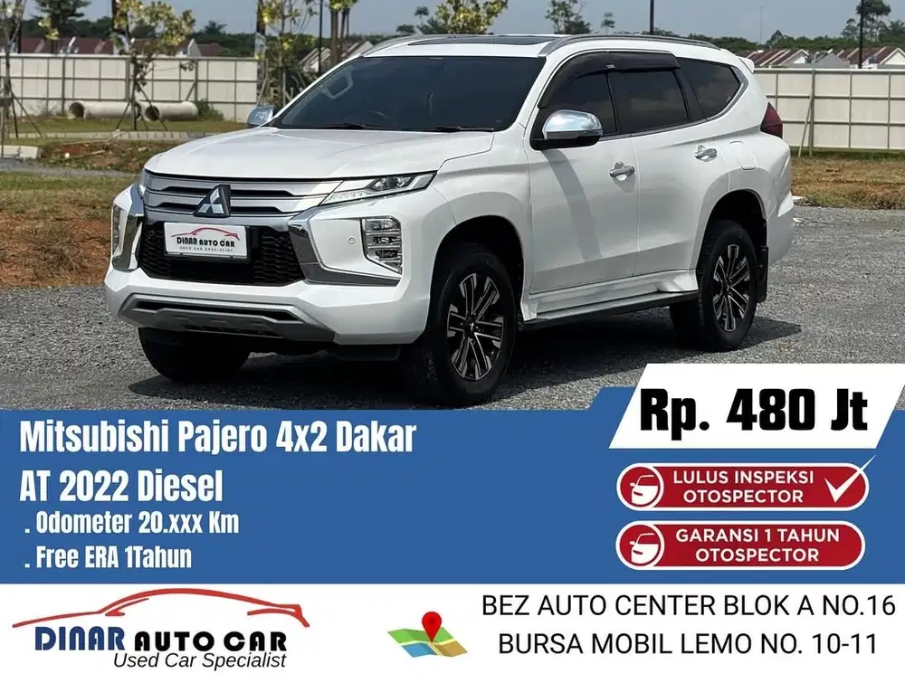 (21Rb) Pajero 2.5L DAKAR 2022 Matic Putih Warenty 1TH 50Jt*Dinar Auto*
