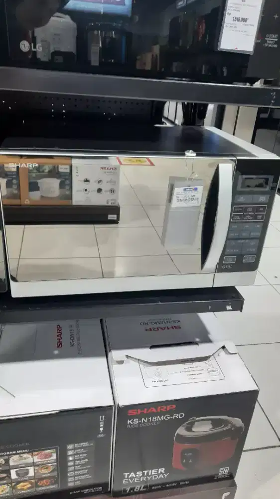 SHARP 25L SILVER GRILL MICROWAVE OVEN