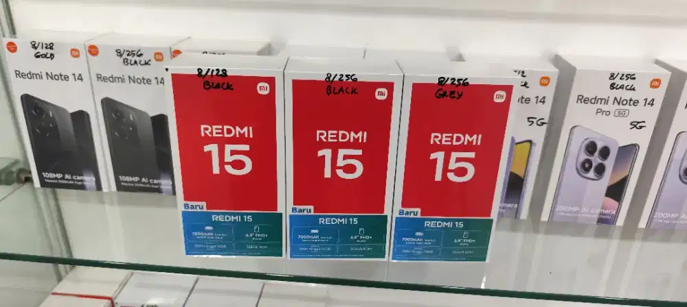 Redmi 15 New,HARGA PROMO TERMURAH,Garansi Resmi 15 Bulan,Bisa COD