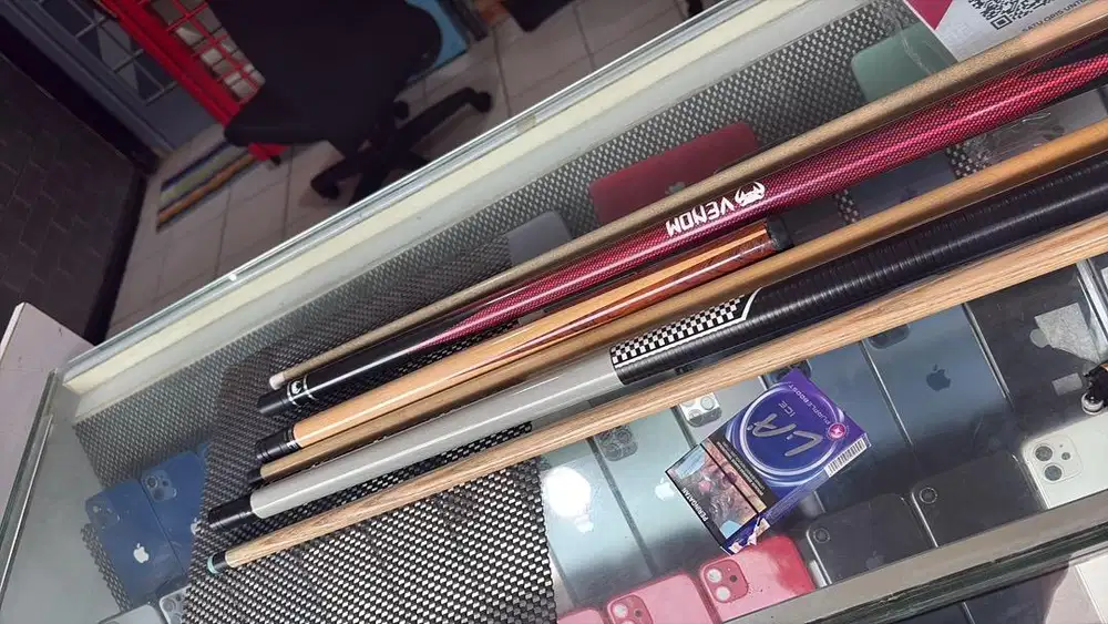 Stik biliar 1 set beserta tas
