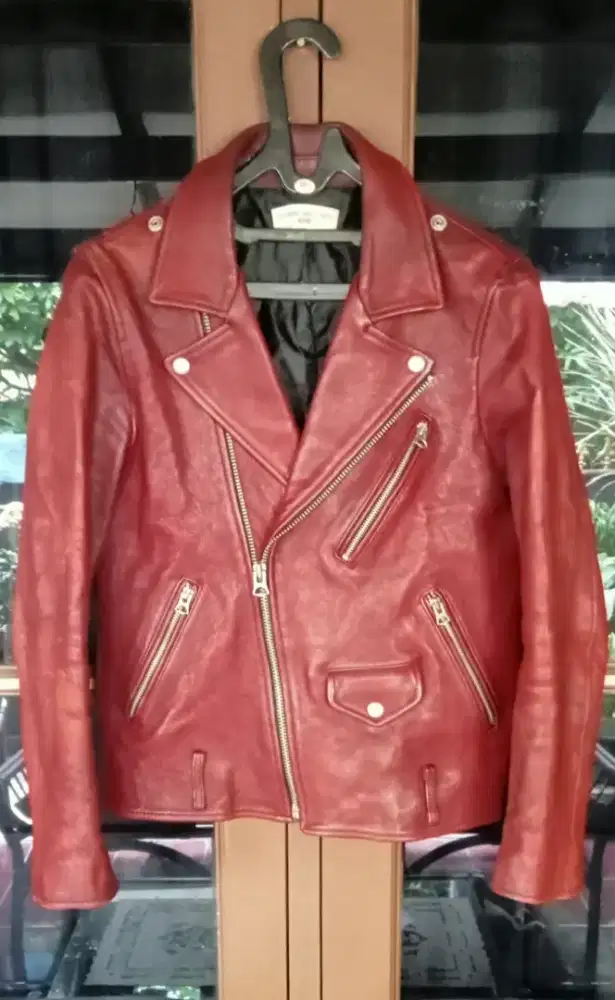 Jaket kulit Ramones size M (Red Burgundy/Maroon)