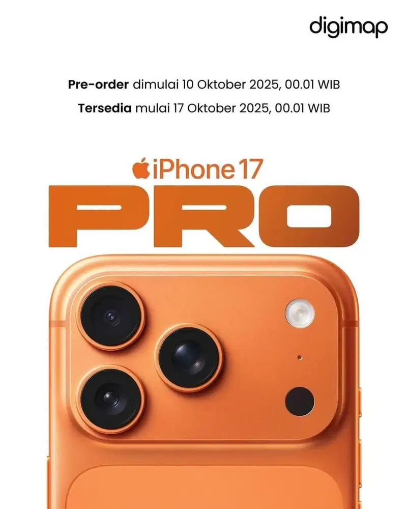 Pre order iphone 17 pro cicilan promo free 2x angsuran! syarat KTP