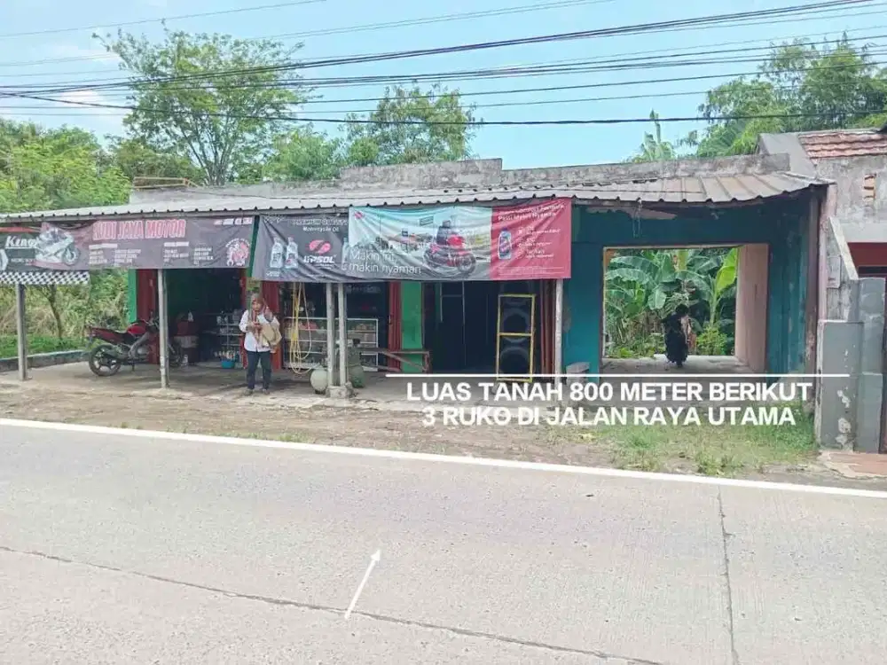 TANAH MURAH PINGGIR JALAN RAYA HAJI MIING CISEENG BERIKUT 3 UNIT RUKO