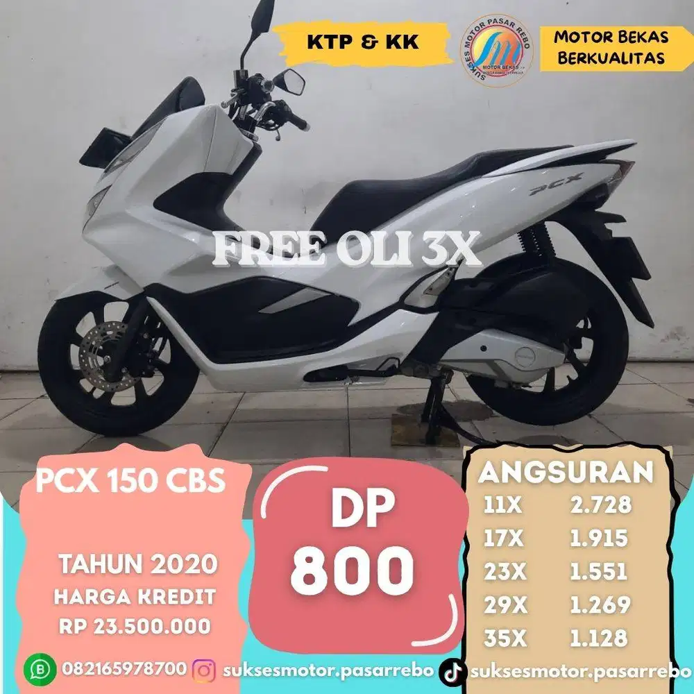 HONDA PCX 150 CBS TAHUN 2020 GRATIS KIRIM SEJABODETABEK, SIAP PAKAI