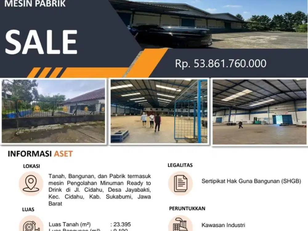 Dijual Pabrik Air Minum Siap Pakai Di Lokasi Strategis