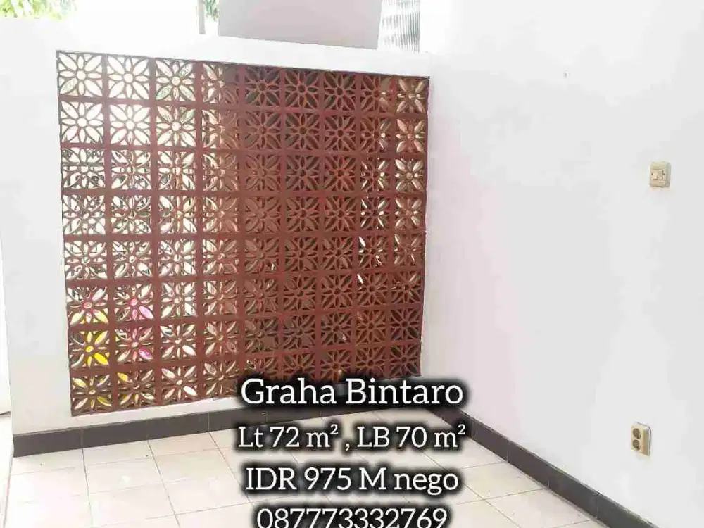 Jual cepat rumah Graha Bintaro 1 M msh nego.