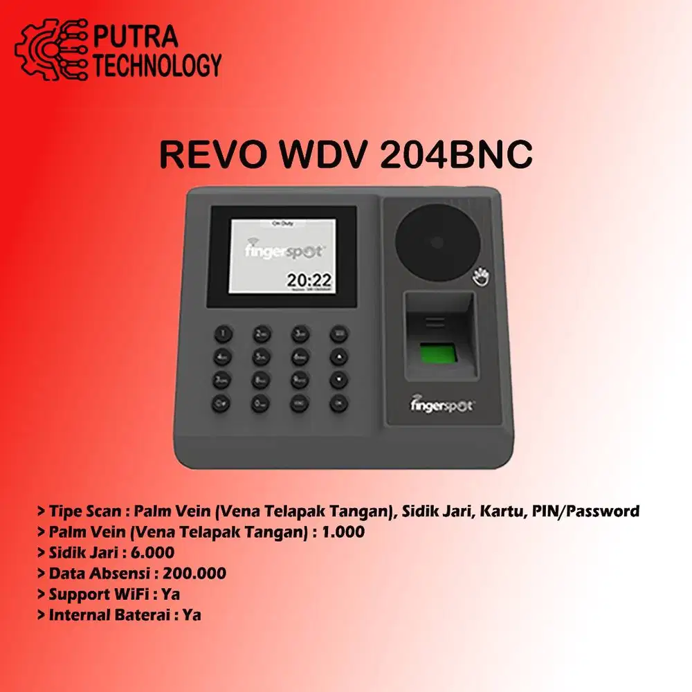 Absesnsi Finger & Vein Revo WDV 204BNC