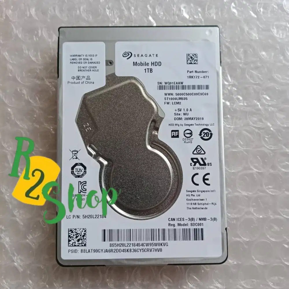 HDD Internal Seagate Laptop Notebook 1TB 2,5 Second