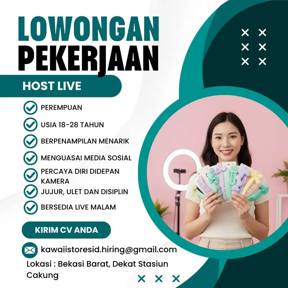 LOWONGAN PEKERJAAN  Host Live